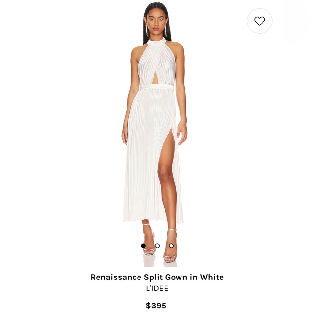 L’IDEE Renaissance Split Gown in White